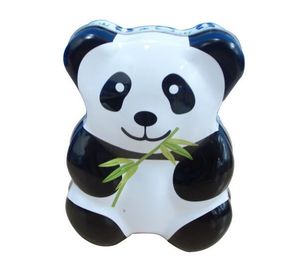 Çin Bebek Panda Kalay Şeker Kutuları, Düzensiz Kalay Şekilli Şeker Metal Kutusu Tedarikçi